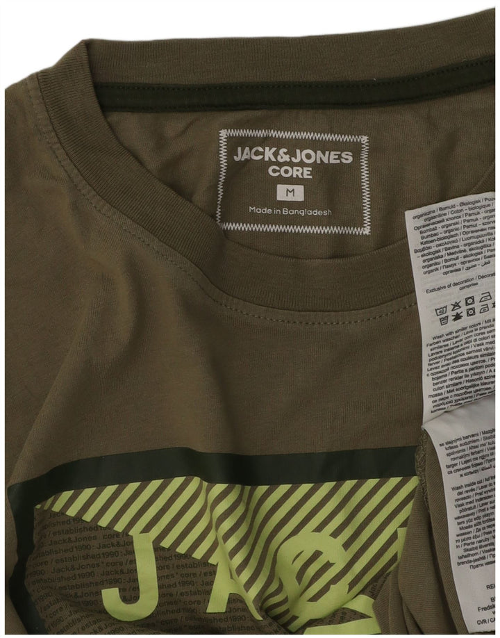 Tricou cu grafic Jack & Jones pentru bărbați Top Mediu Kaki Bumbac