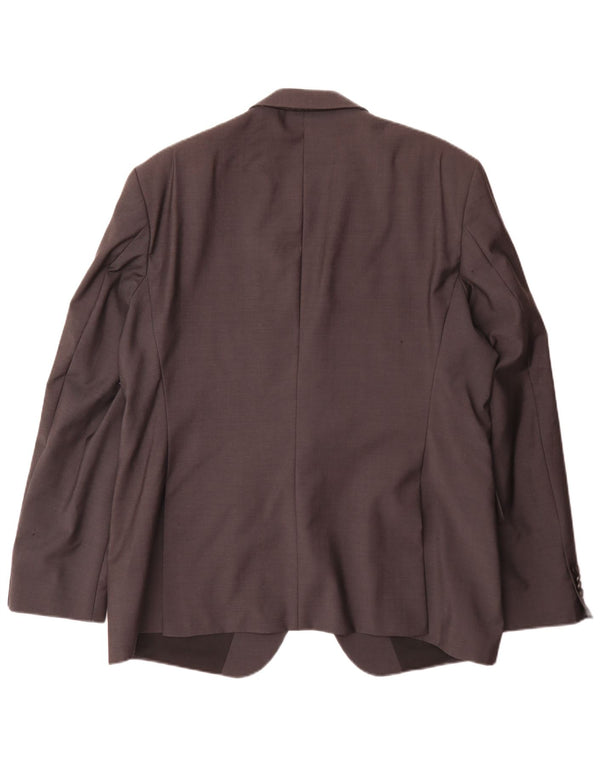 Blazer pentru bărbați Hugo Boss, cu 2 nasturi, EU 58 4XL, gri, lână virgină, clasică