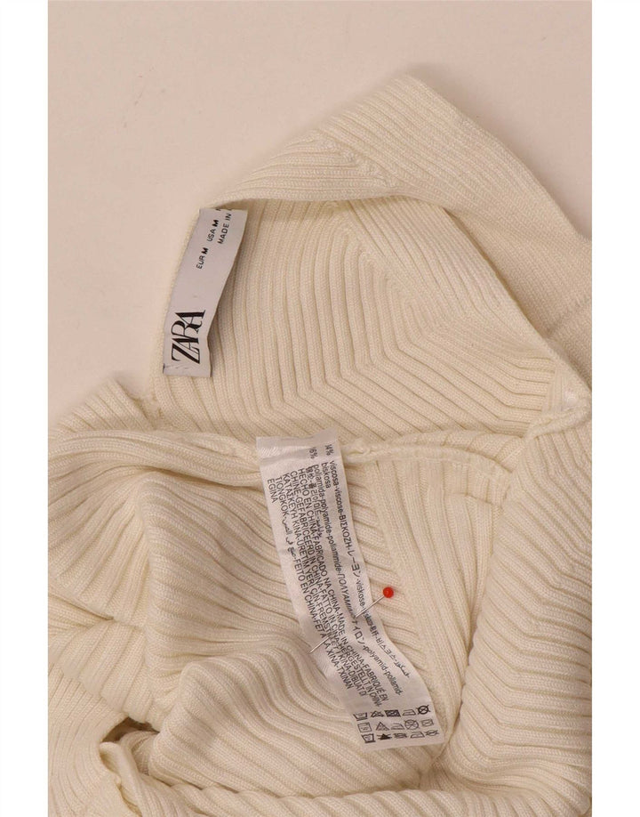Top cu vestă pentru femei Zara UK 12 Medium White Viscose