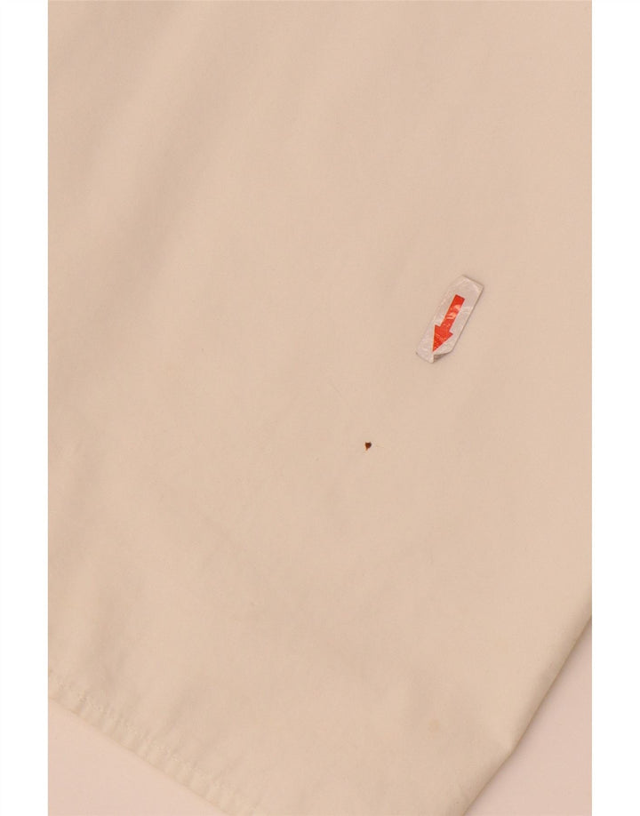 Rochie cămașă supradimensionată cu mânecă lungă pentru femei Levi's UK 14 Bumbac alb mediu