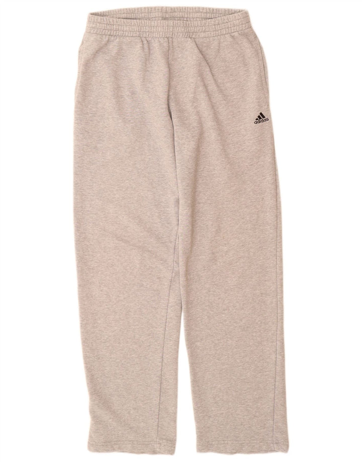 Pantaloni de trening Adidas pentru bărbați, bumbac cu pete gri medii
