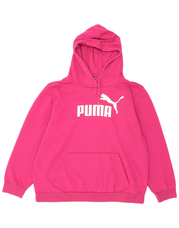 Pulover cu glugă supradimensionat cu grafic Puma pentru femei UK 20 2XL, bumbac roz
