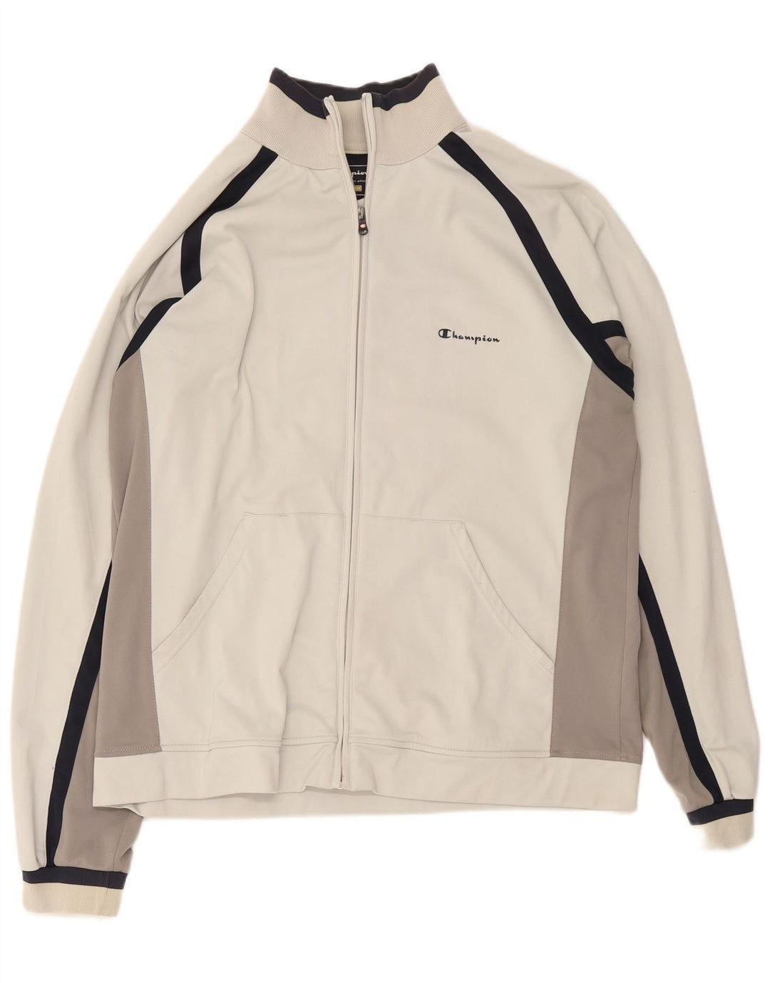 Jachetă de top pentru trening pentru bărbați Champion XL, alb, poliester color bloc