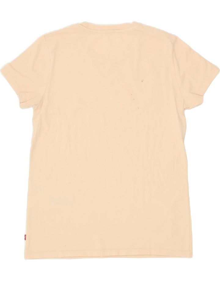 LEVI'S Mens Graphic T-Shirt Top Small Beige Cotton Vintage Levi's and Second-Hand Levi's from Messina Hembry 
