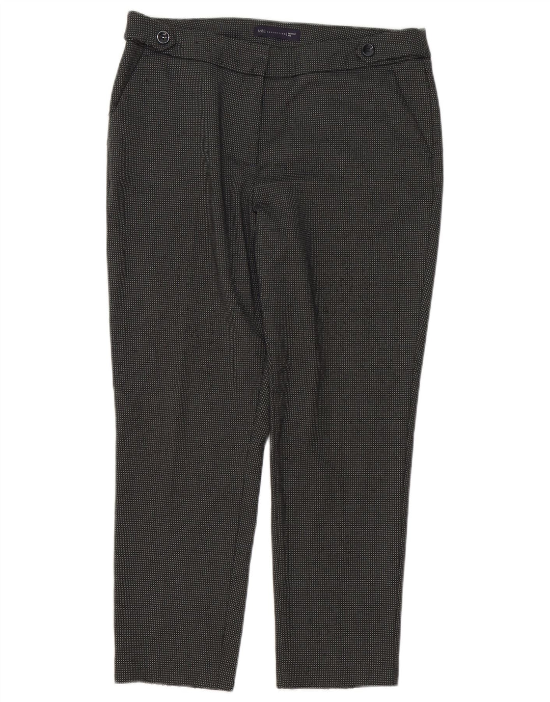 Marks & Spencer Pantaloni de costum scurt pentru femei UK 12 Medium W34 L26 Gri Check