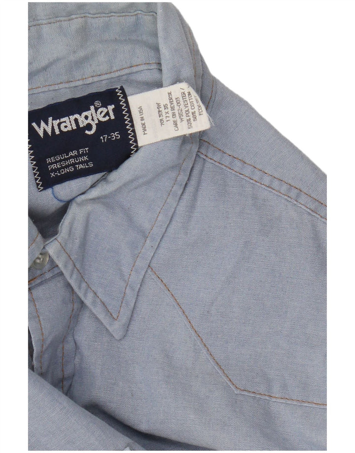 Cămașă Western Regular Fit pentru bărbați Wrangler Mărimea 17 XL Poliester albastru