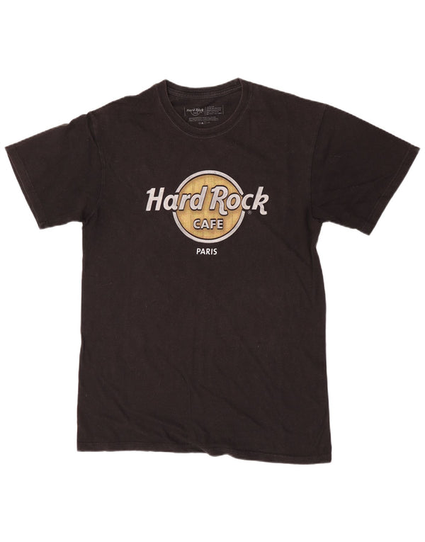 Tricou grafic pentru bărbați Hard Rock Cafe Paris Top, bumbac mediu negru