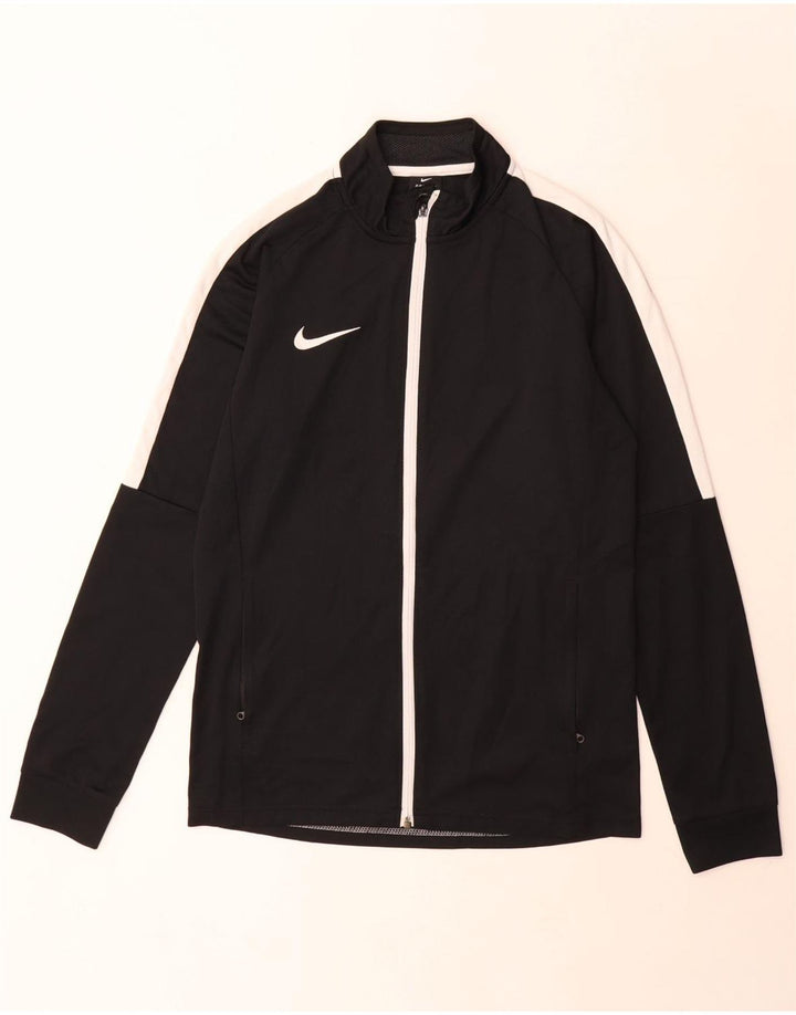 Jachetă de top pentru trening Nike Dri Fit pentru bărbați, negru mediu, poliester bloc de culoare