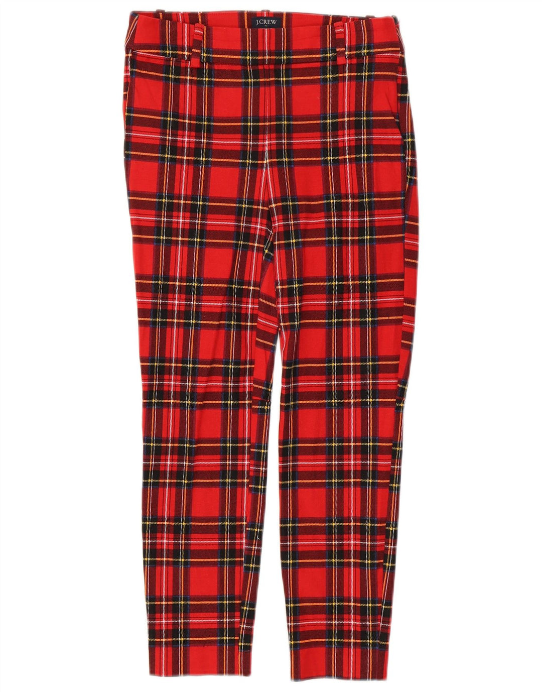 J. CREW Pantaloni casual Winnie Slim pentru femei US 00 2XS W26 L24 Red Check