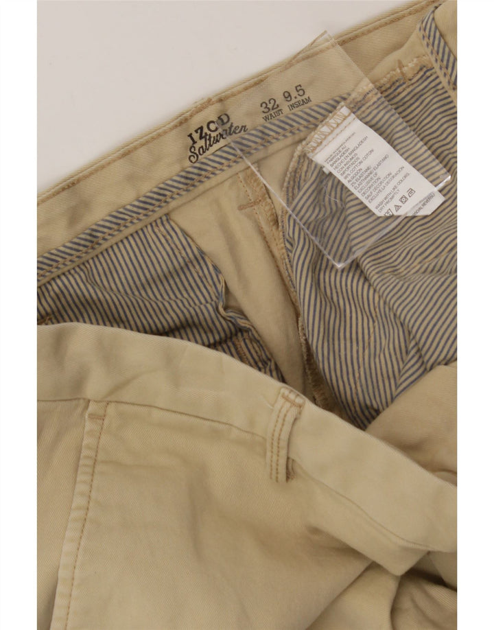 IZOD Mens Salt Water Chino Shorts W32 Medium  Beige Cotton Vintage Izod and Second-Hand Izod from Messina Hembry 