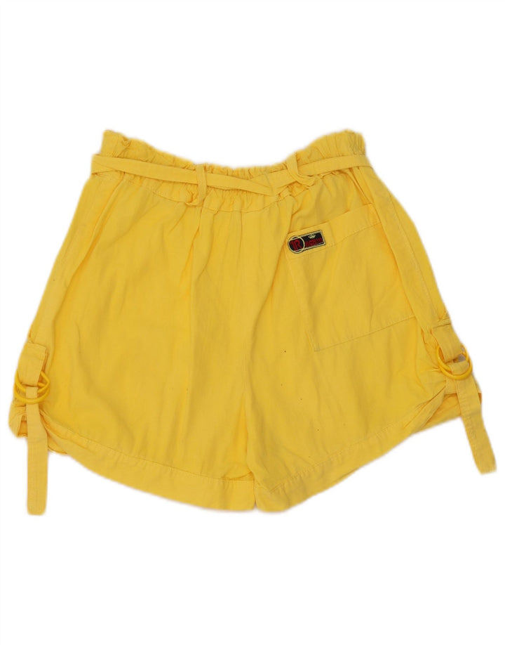 Pantaloni scurti cargo vintage pentru femei W28 galben mediu