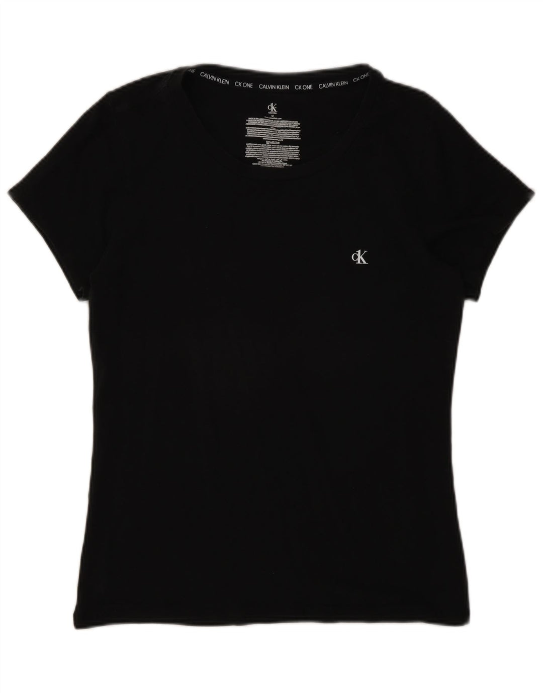 Tricou Calvin Klein pentru femei Top UK 12 Medium Black Bumbac