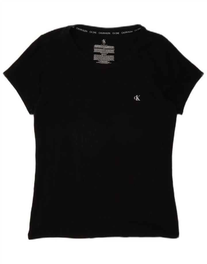 Tricou Calvin Klein pentru femei Top UK 12 Medium Black Bumbac