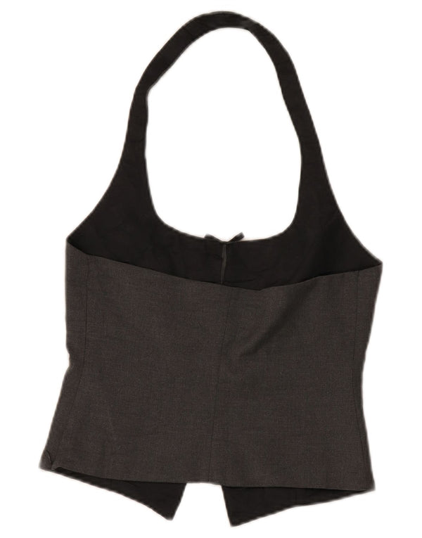 Zara Womens Crop Halter Top UK 8 Small Grey