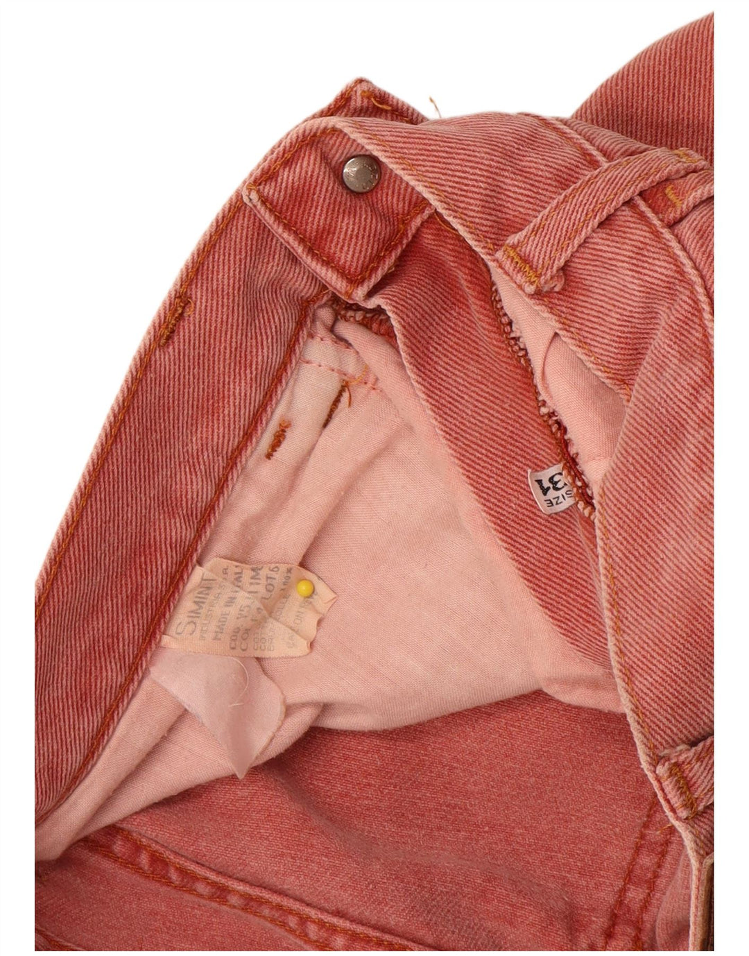 Blugi conici pentru femei Armani W31 L29 roz