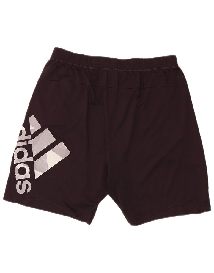 Pantaloni scurți sport grafic Adidas pentru bărbați, poliester mediu negru