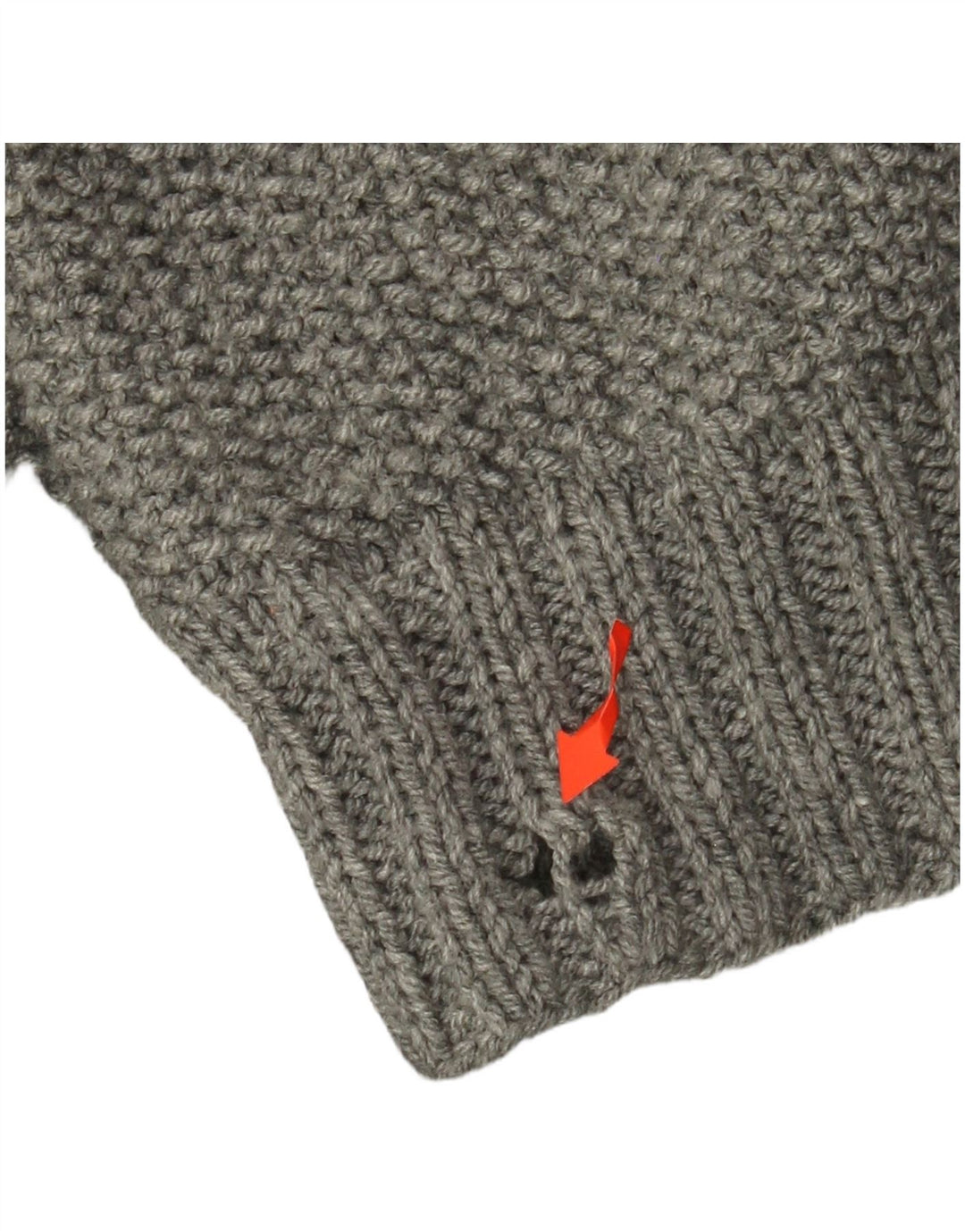 VINTAGE Pulover supradimensionat cu gât rulat pentru femei UK 22 3XL Gri