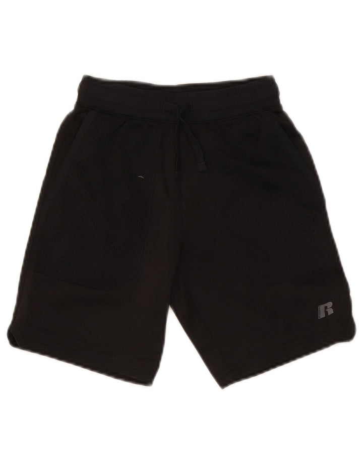 Pantaloni scurți sport Russell Athletic pentru băieți 6-7 ani mici, negru