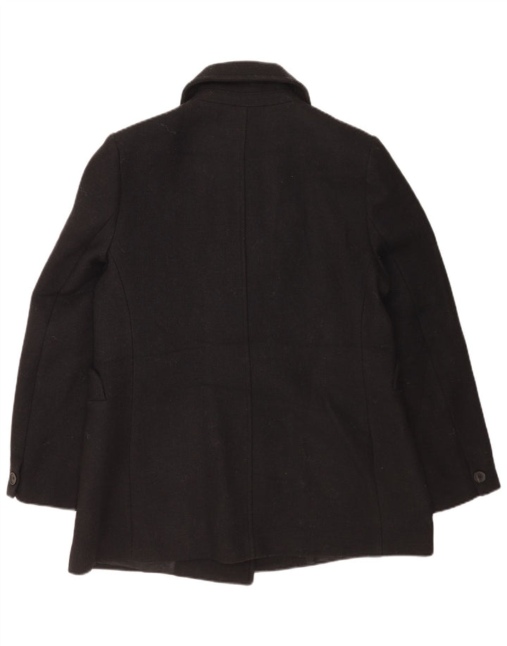 Palton pentru femeie Zara UK 18 XL Lână neagră