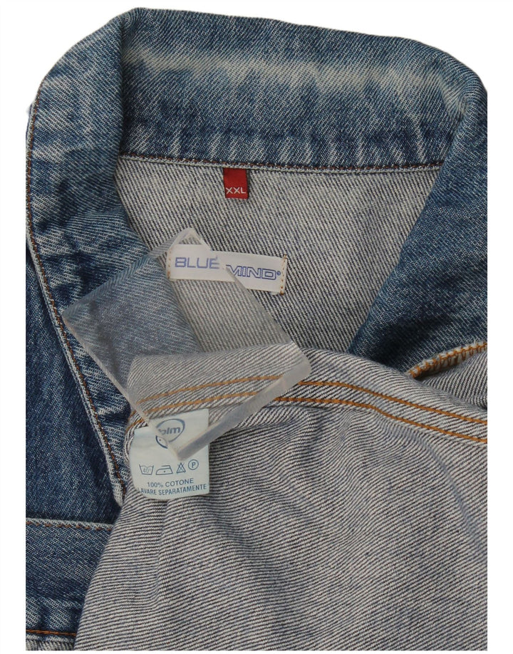 Jachetă de blugi vintage pentru bărbați UK 44 2XL Bumbac albastru