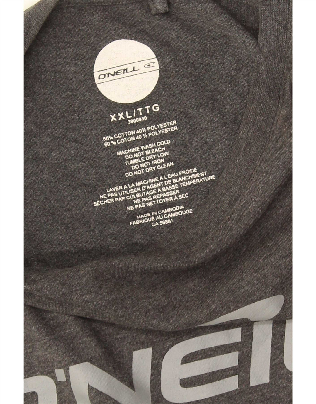 Tricou grafic pentru bărbați O'Neill Top 2XL bumbac gri