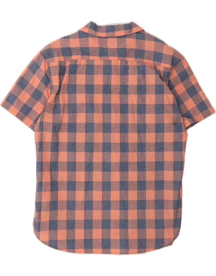 LEE Mens Short Sleeve Shirt XL Orange Check Vintage Lee and Second-Hand Lee from Messina Hembry 