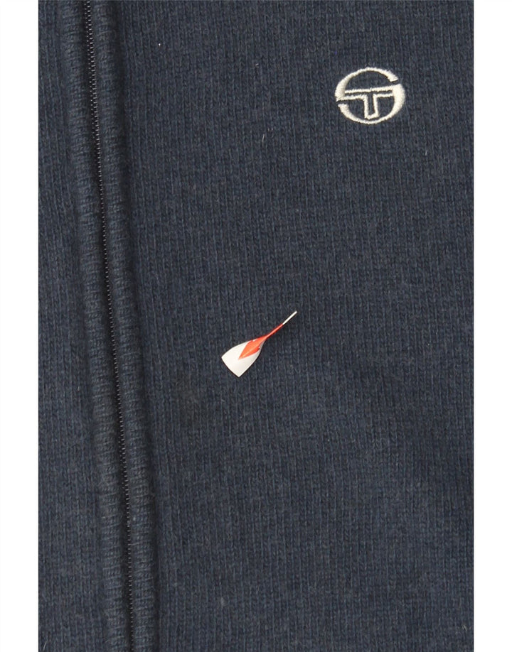 Pulover cardigan fără mâneci pentru femei Sergio Tacchini UK 12 Medium Bleumarin