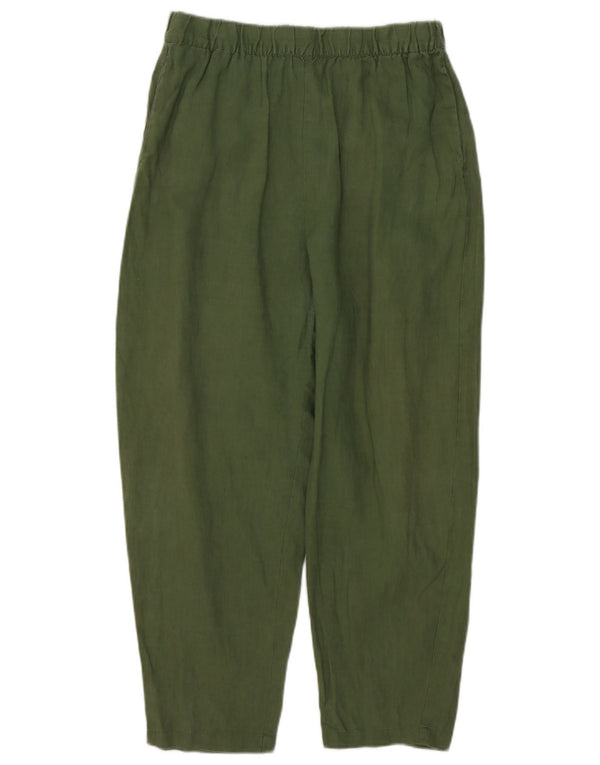 Pantaloni chino cu talie înaltă pentru femei Zara, cu talie înaltă, L28 L26, verde