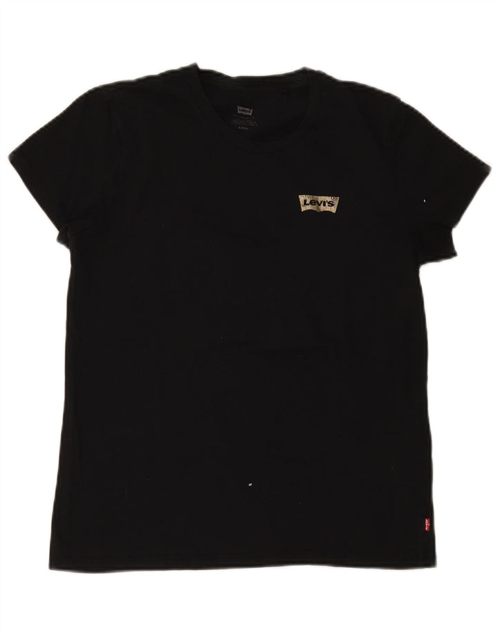Tricou pentru femei Levi's Top UK 10 Small Black Bumbac