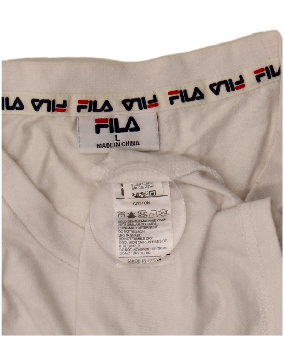 Tricou grafic Fila pentru bărbați Top mare din bumbac alb
