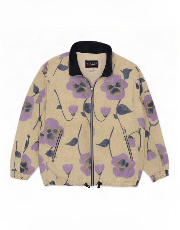 Jachetă de trening supradimensionată pentru femei Silvy IT 42 Medium Bej Floral