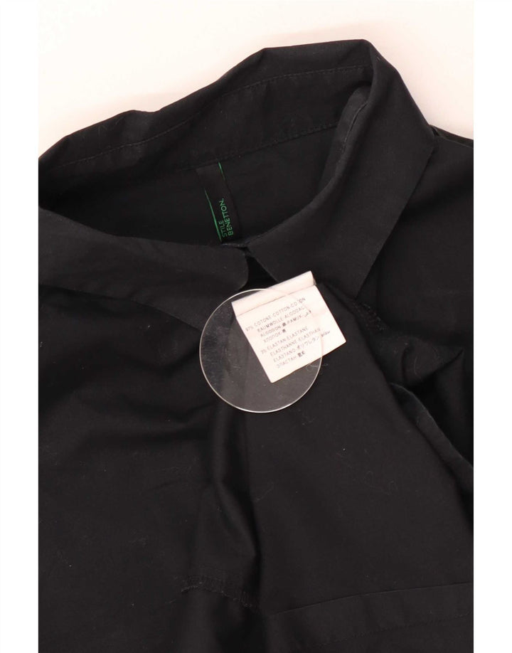 Cămașă Benetton pentru femei UK 12 Medium Black Bumbac