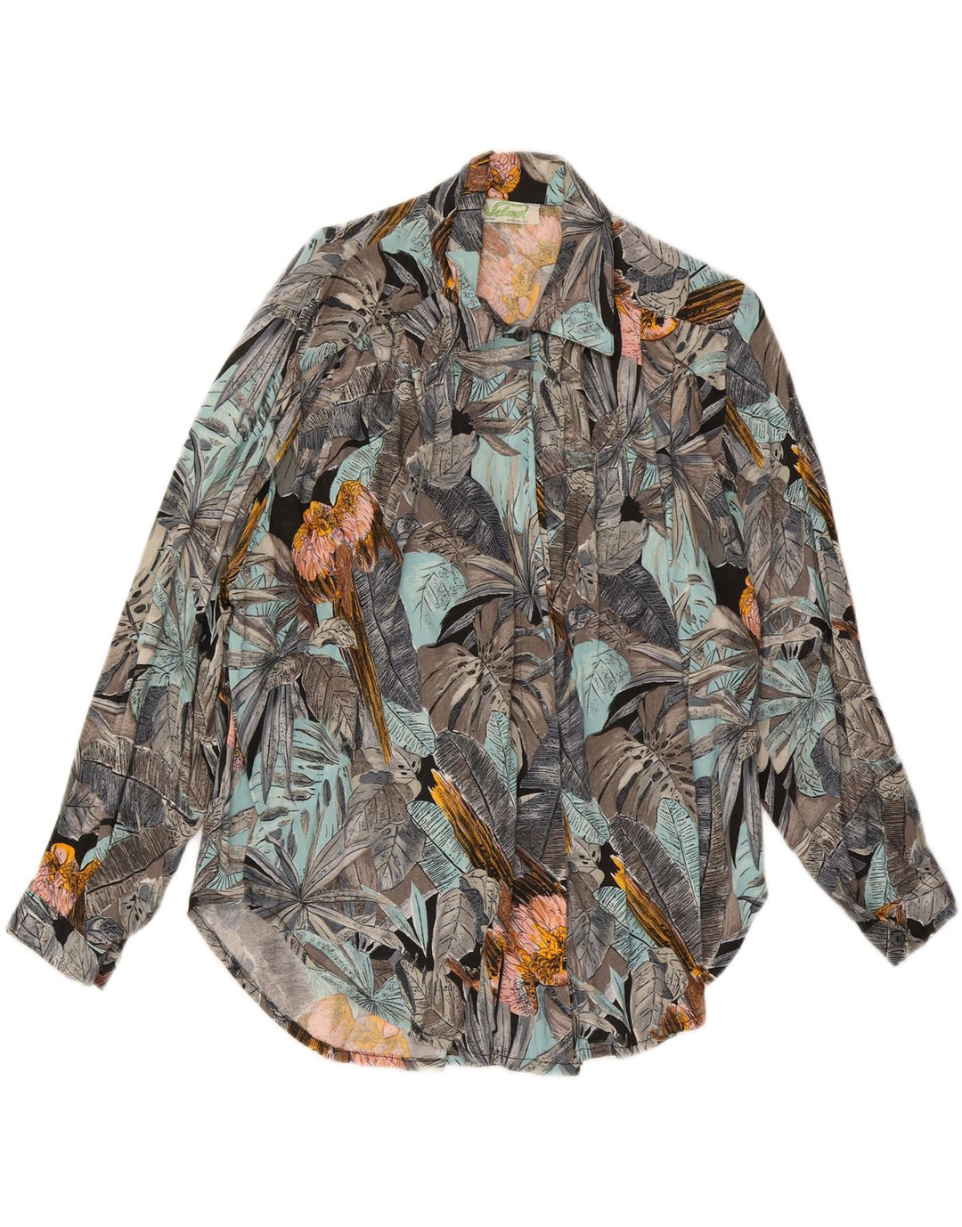 Bluză cămașă pentru femei VELENO UK 20 2XL Viscoză florală multicoloră