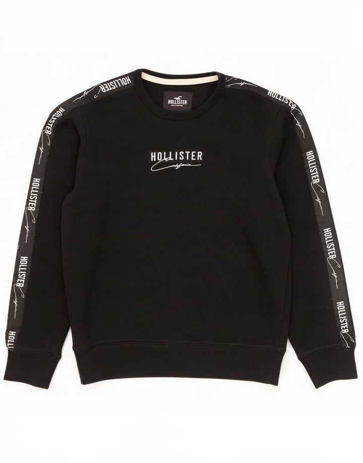 Pulover cu grafică Hollister pentru bărbați, mediu negru