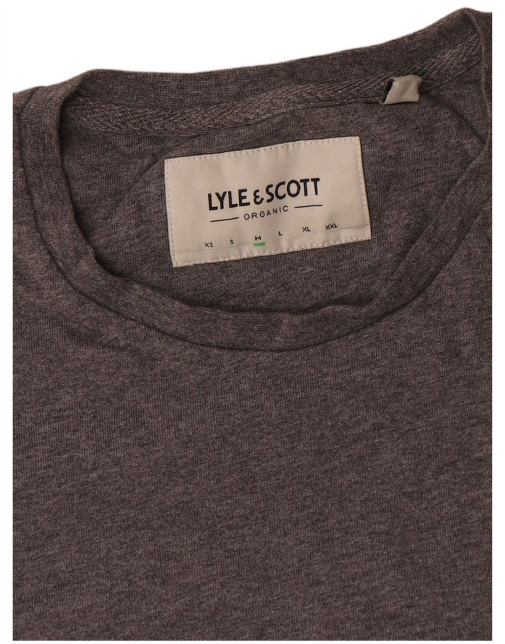 Tricou pentru bărbați Lyle & Scott Top din bumbac gri mediu