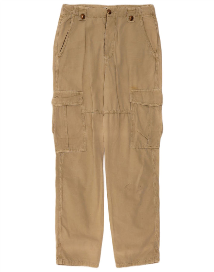 Pantaloni cargo drepti pentru femei Zara Mici L27 L30 Bej