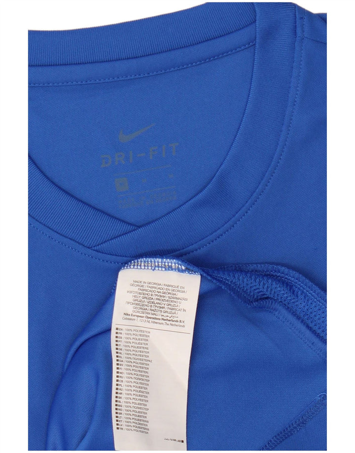 Tricou grafic Nike Dri Fit pentru bărbați Top Medium Blue Poliester