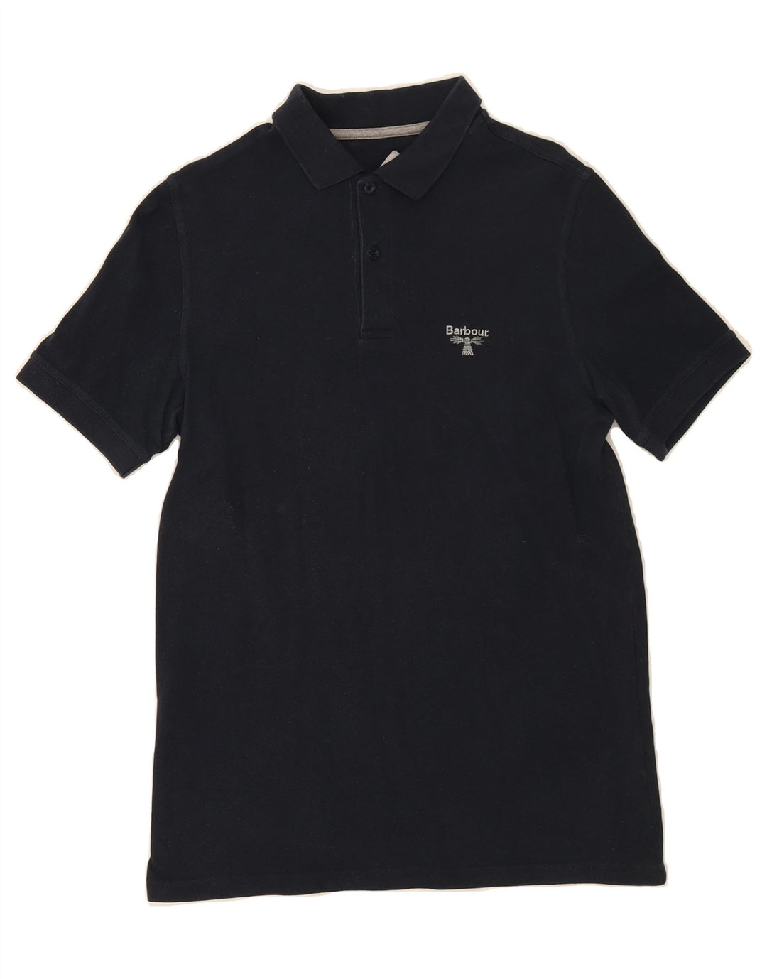 BARBOUR Mens Polo Shirt Medium Navy Blue Cotton Vintage Barbour and Second-Hand Barbour from Messina Hembry 