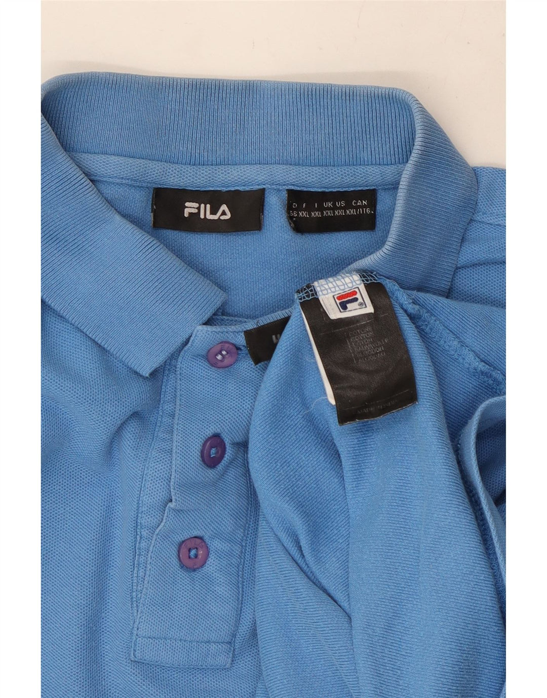 Tricou polo pentru bărbați FILA 2XL, bumbac albastru