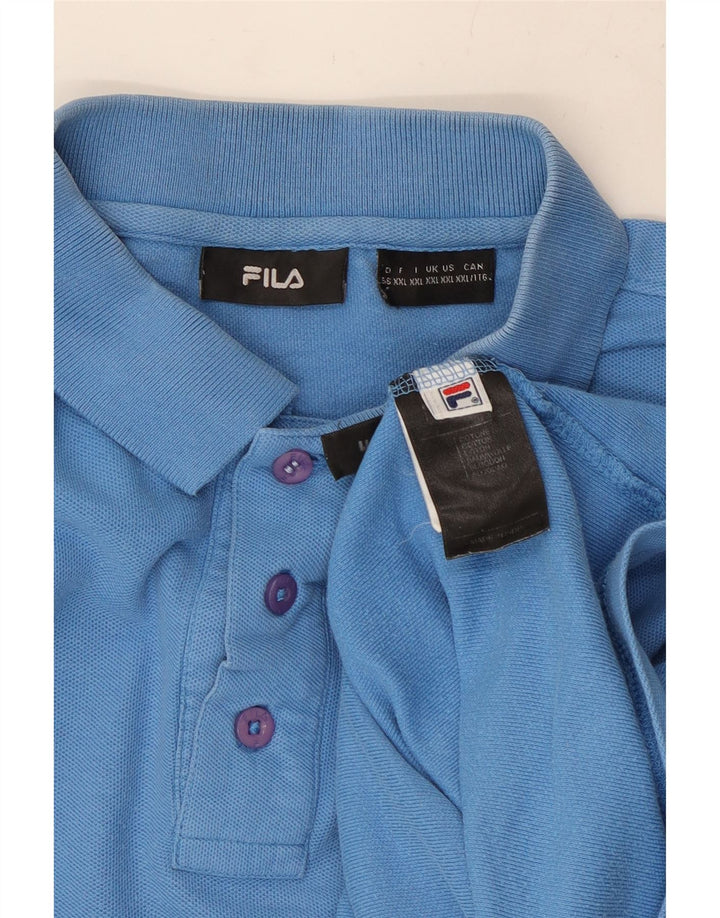 Tricou polo pentru bărbați FILA 2XL, bumbac albastru