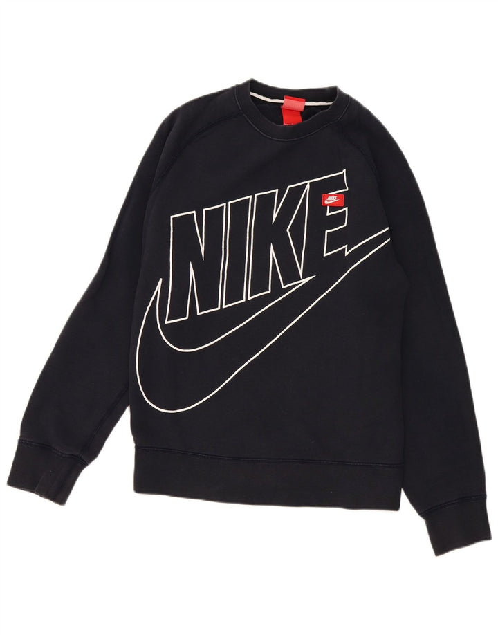 Hanorac grafic pentru bărbați Nike Pulover mare din bumbac bleumarin