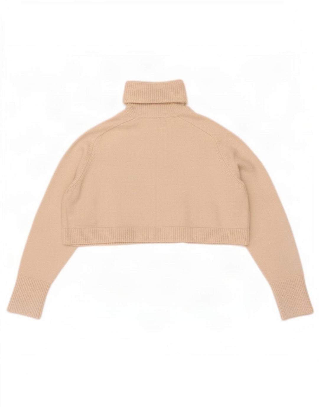 Pulover de damă Zara Crop oversized cu gât rulat, UK 10 Small Off White