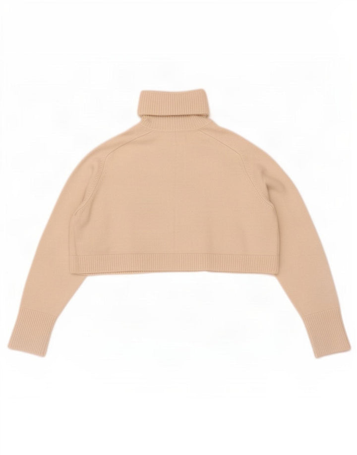 Pulover de damă Zara Crop oversized cu gât rulat, UK 10 Small Off White