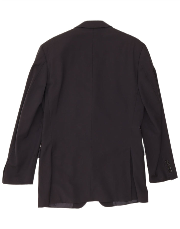 Jachetă blazer pentru bărbați Hugo Boss, cu 3 nasturi, UK 36, lână virgină, albastru marine mic