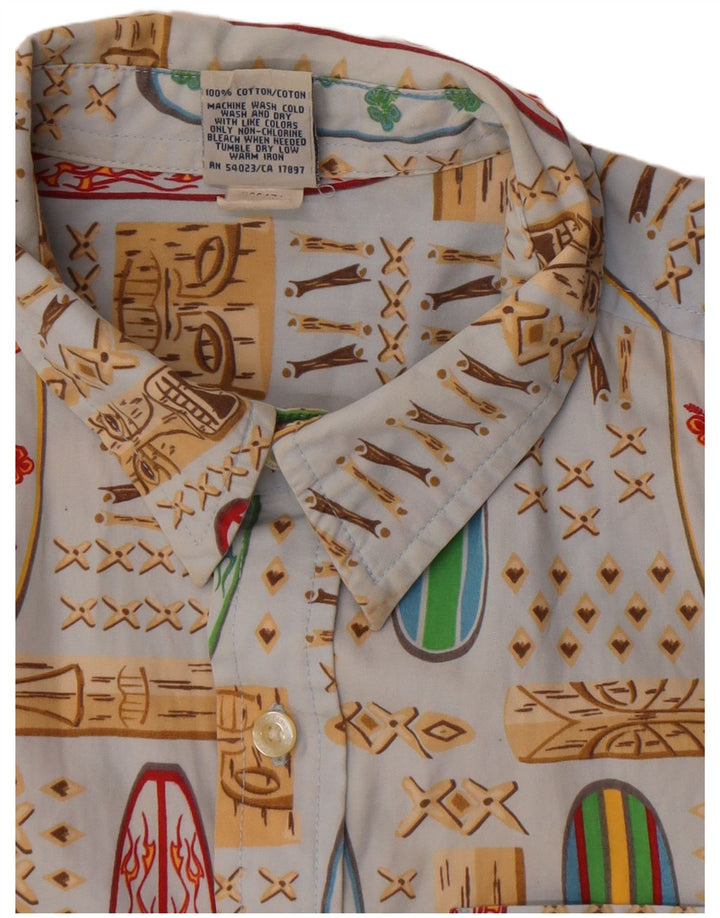 Cămașă cu model abstract băieți Old Navy 14-15 ani XL albastru hawaian