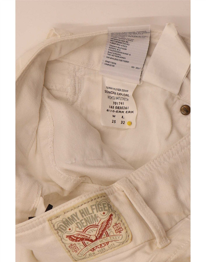 Blugi slim pentru femei Tommy Hilfiger W25 L32 bumbac alb