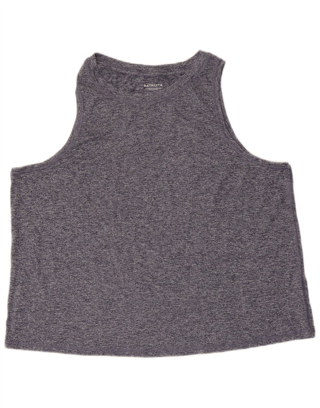 Vestă crop top pentru femei ATHLETA UK 18 XL bleumarin poliester cu pături