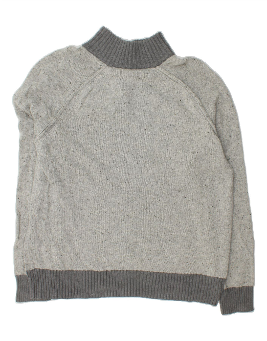 CONVERSE Mens Button Neck Jumper Sweater Large Grey Flecked Cotton Vintage Converse and Second-Hand Converse from Messina Hembry 