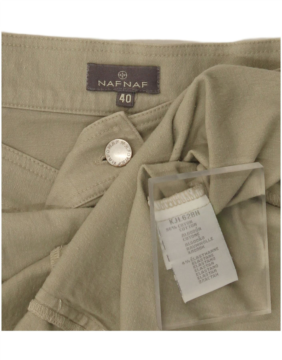 Fusta mini pentru femei NAF NAF EU 40 Medium W28 Bumbac kaki