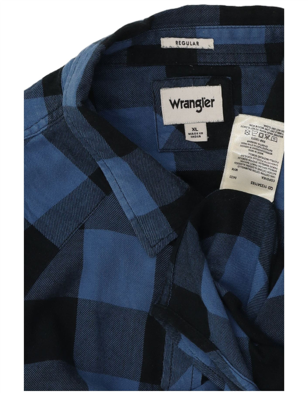Cămașă de flanel Wrangler pentru bărbați, XL, albastru, bumbac